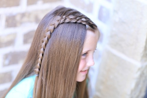 Braid with Untied Hair Braided Ponytails for Girls