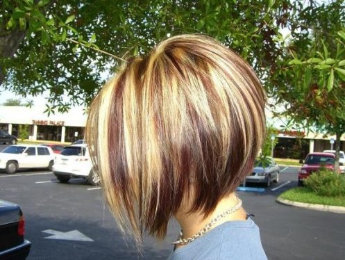 Caramel Highlights Short Bob Hairstyles