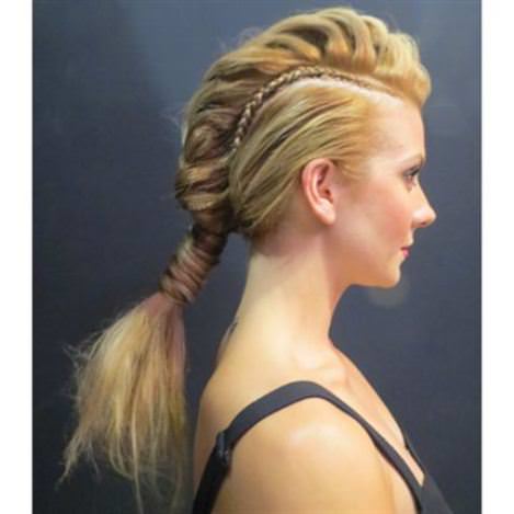 Mohawk Braided Hairstyle Sporty Hairstyles for Women