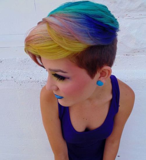  Top the Undercut Rainbow Hairstyles