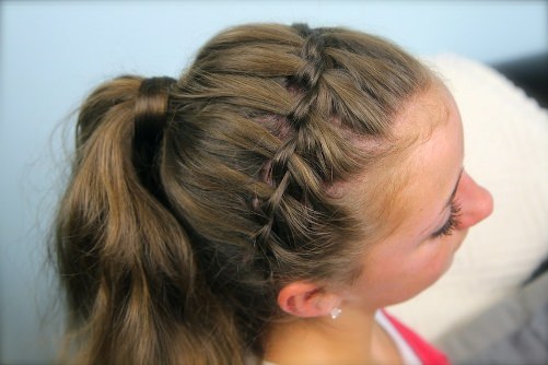 High Pony with a Tiara Braid Sporty Hairstyles for Women