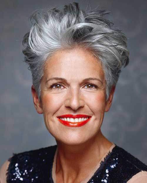 Try the Silver Pixie Hairstyles for Women Over 50