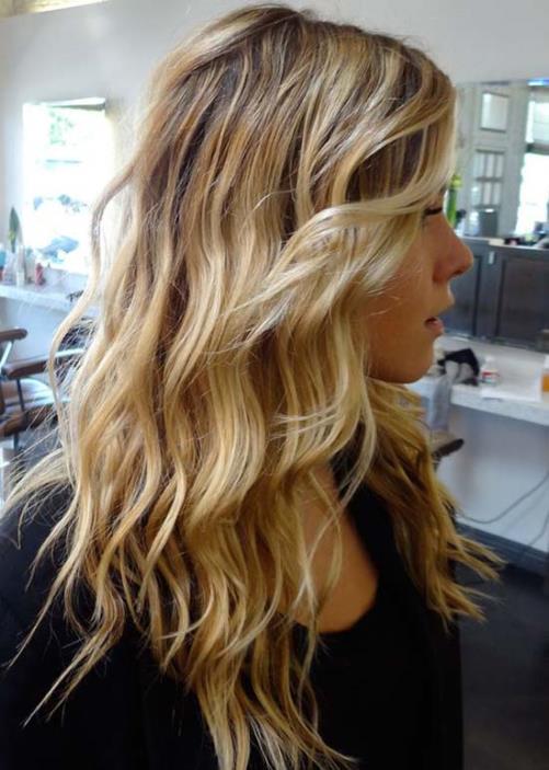 Angled Balayage Hair Color