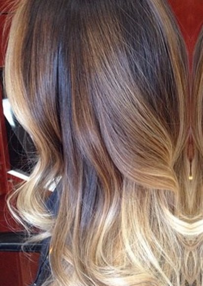 Ash Blonde hair looks Ombre with Balayage