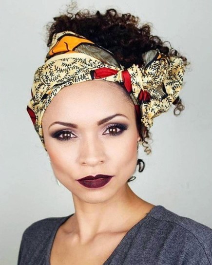 Bandana Look- Curly hairstyles