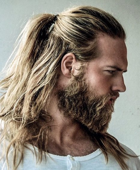 Beard and Long Hair- Cool men hair looks