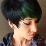 Black Pixie cuts with a Hint Of Green