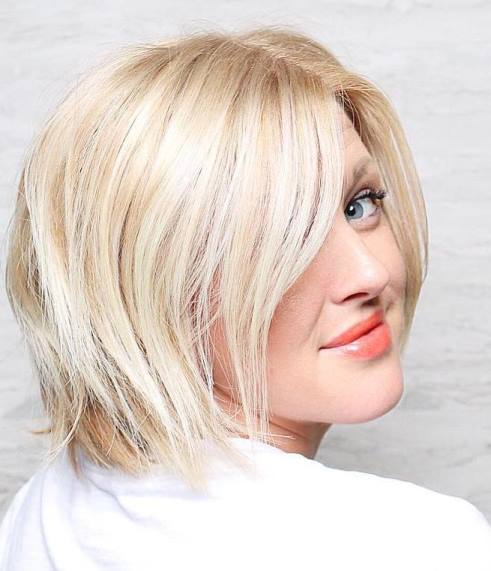 Blonde Shoulder Length medium Bob Hairstyles