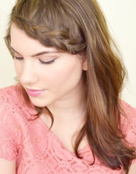 Braided Bang Hairstyles for Medium Hair Length