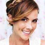 Braided Crown with Bangs- Side swept bangs