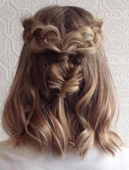 Braided Half Updo- Braids for short hair