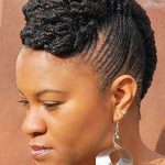 Braided Mohawk updo hairstyles with Front Bun