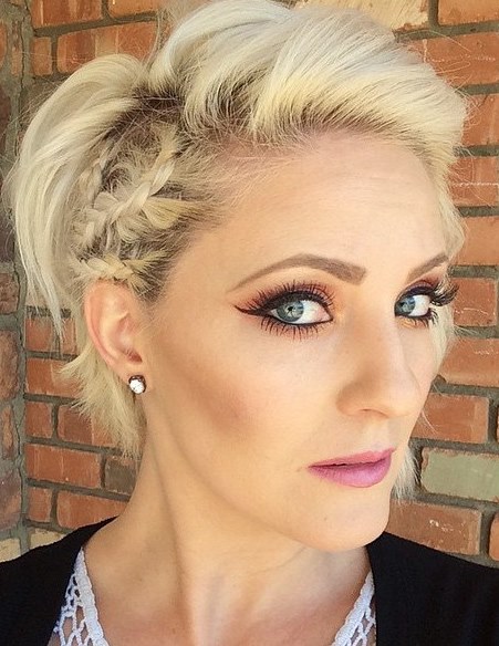 Braided Short Haircut- Short blonde hairstyles