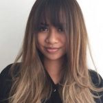 Brown Ombre long hairstyles with bangs