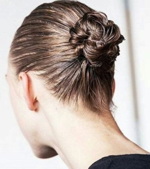 Intricate Braid with Wet Look- Wet hairstyles