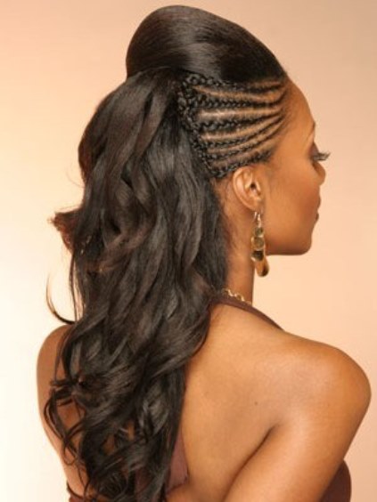 Classy Bouffant Style- Tree braids hairstyles