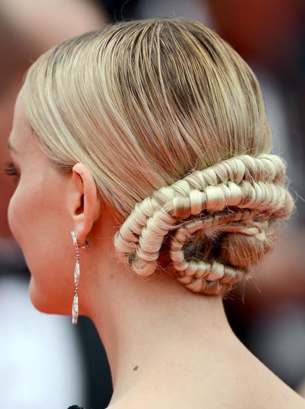Conch Shell bun hairstyles for prom