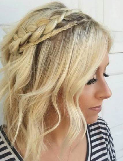 Contrasting Crown- Braids for short hair