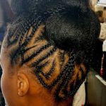 Cornrow Labyrinth and Top Bun- Updos for natural hair