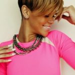 Cropped Hairstyle with Balayage Highlights- Rihanna’s short hairstyles