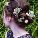 Curled Floral Updo- Braided updos