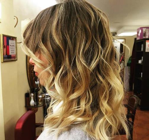 Curly Balayage Hair Color