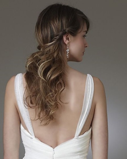 Curly Hairstyle with a Twist- Half up and half down wedding hairstyles