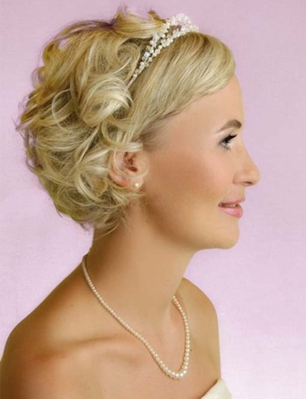 Curly Short Hair- Wedding curly hairstyles