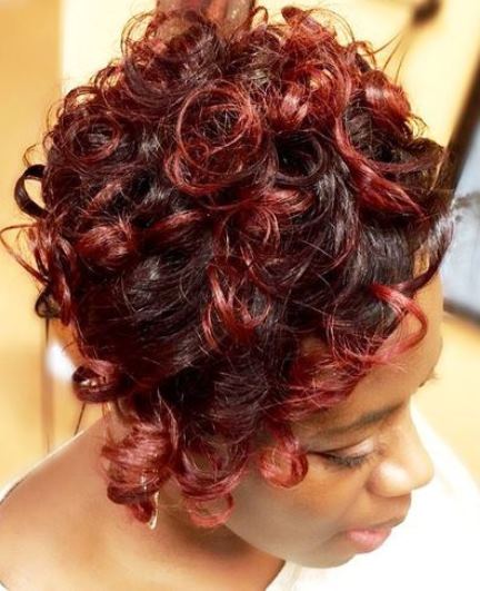 Deep Red Two Tone Hair- Short red hairstyles