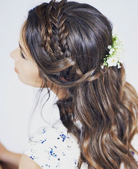 Double Braid- Half up and Half down wedding hairstyles