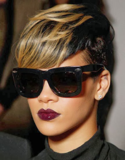 Dramatic Mohawk Style- Rihanna's short hairstyles