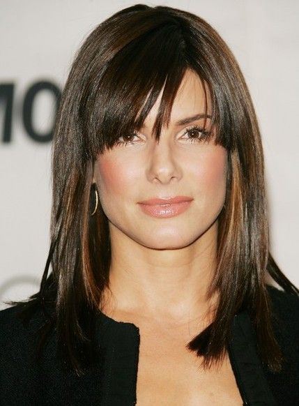 Elongated Choppy Side swept Bangs