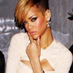 Faded Golden Blond Bangs- Rihanna’s short hairstyles