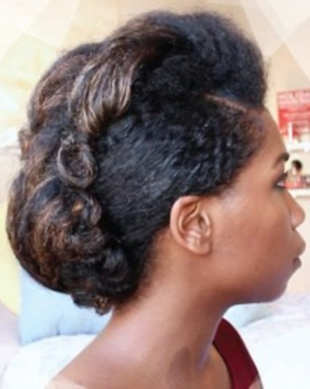 Faux Hawk Updo- Updos for natural hair