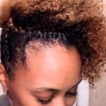 Flat Twist with Caramel Coils- Updos for natural hair