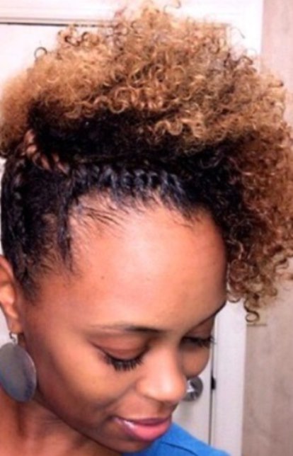 Flat Twist with Caramel Coils- Updos for natural hair