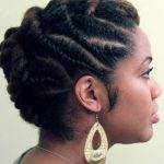 Flat twist updo- Updos for natural hair