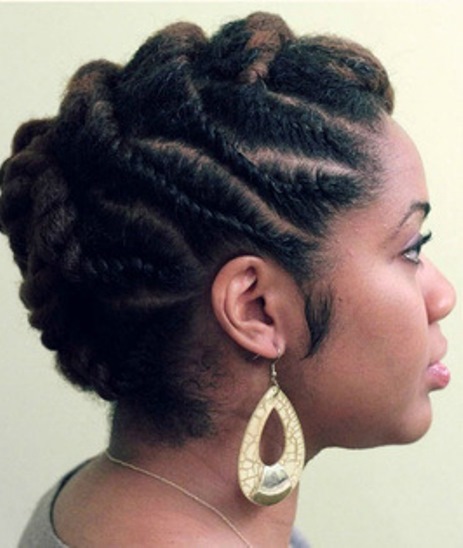 Flat twist updo- Updos for natural hair