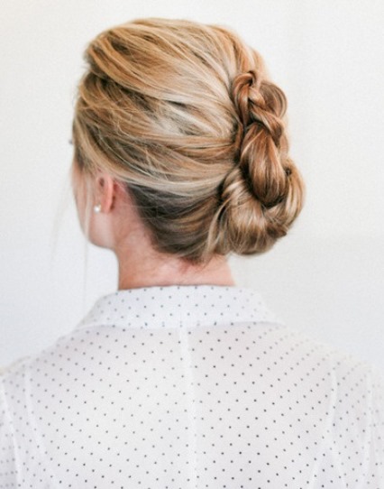 French Braided Updo- French twist updos