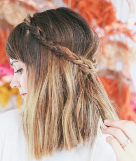 Half up Hairstyle- Crown braids