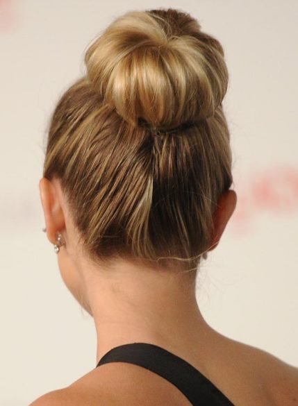 High Donut Bun- High bun updos