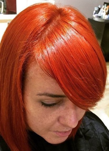 Hot Side Bang- Shades of red hair
