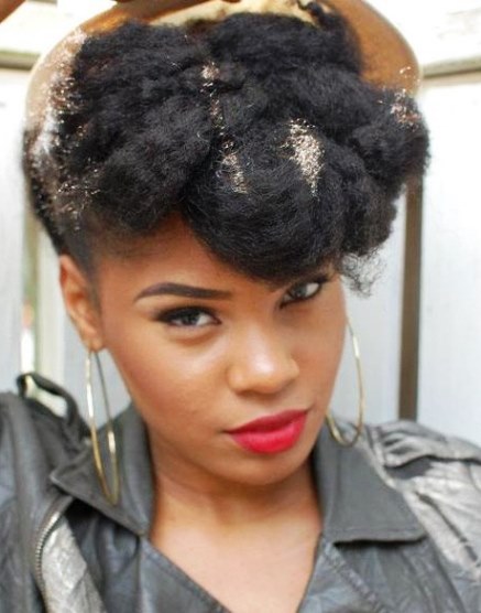 Janelle Monai Inspired Updo- Updos for natural hair