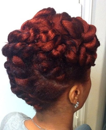 Knots with Twists updos for natural hair