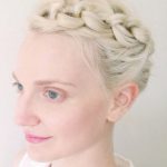 Knotted Updo for Short Hair- Braided bang hairstyles