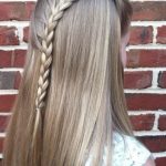 Lace braid back to school hairstyles