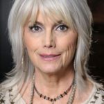 Layered Fringy Gray Hairstyles for gray hairt