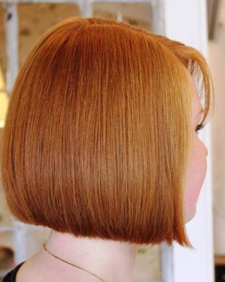 Light Red Straight Cut- Short red hairstyles