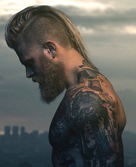 Long Hair with Undercut- Mohawk hairstyles for men