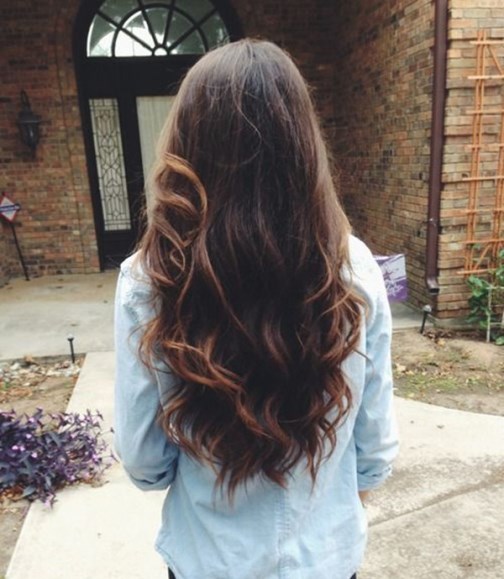 Long Wavy Balayage Hair Color